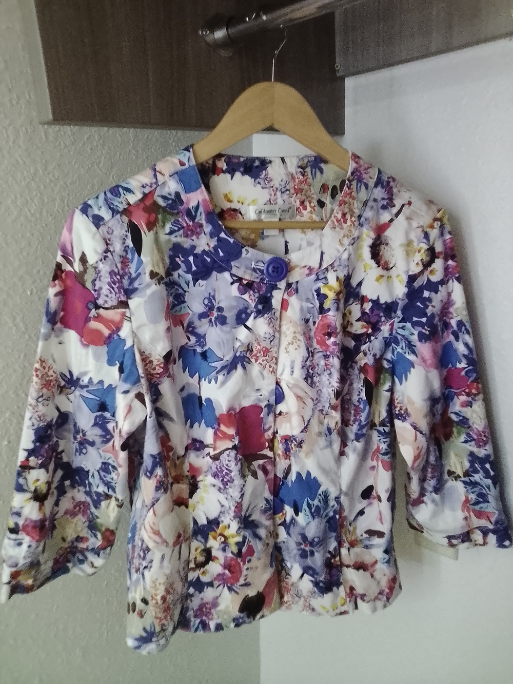 Floral Button-Front Women's Top in Multi - Christopher & Banks